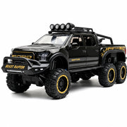 Ford 2020 F-150 Raptor 6x6 Off-Road Glossy 블랙 1:28 – 전시용 다이캐스트 미니카