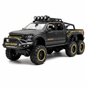 Ford 2020 F-150 Raptor 6x6 Off-Road Matte 블랙 1:28 – 전시용 다이캐스트 미니카