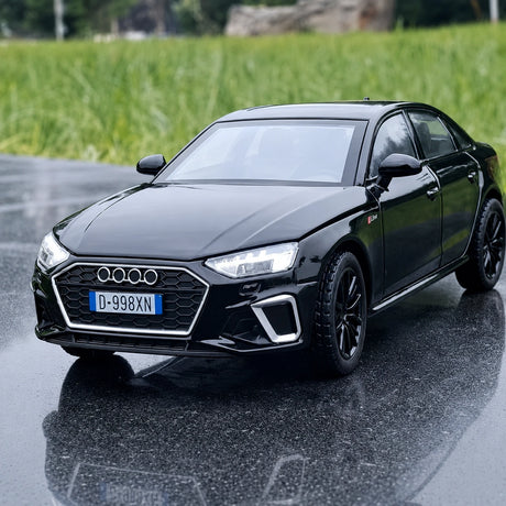 Audi 2025 A4L preto 1:32 – modelo de exposição em metal fundido