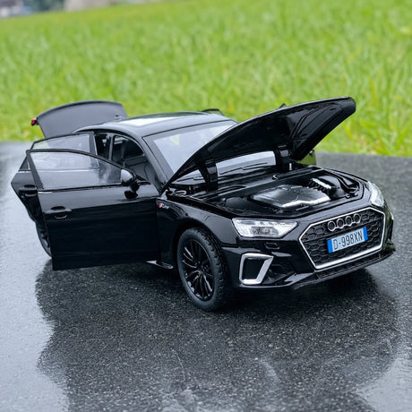 Audi 2025 A4L preto 1:32 – modelo de exposição em metal fundido