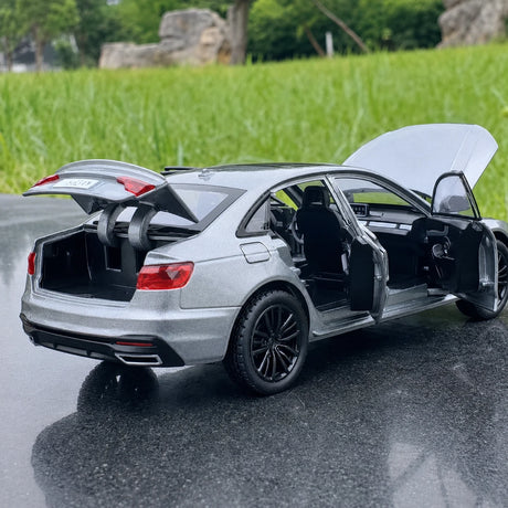 Audi 2025 A4L cinzento 1:32 – modelo de exposição em metal fundido