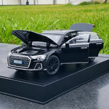 [TOY] 1:32 Audi 2022 A8L svart modellbil Die-Cast