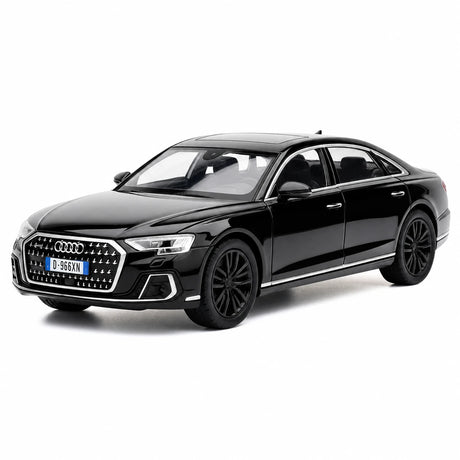 Audi 2022 A8L preto 1:32 – modelo de exposição em metal fundido