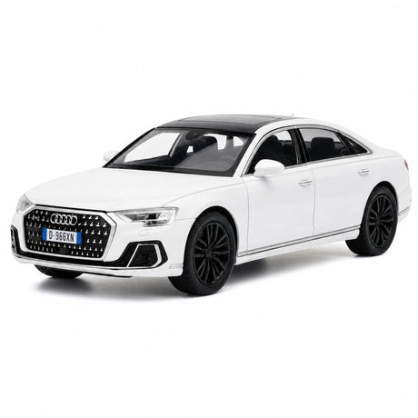 Audi 2022 A8L branco 1:32 – modelo de exposição em metal fundido