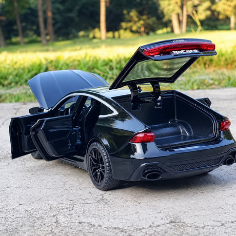 Audi 2024 RS7 preto 1:32 – modelo de exposição em metal fundido