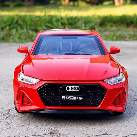 Audi 2024 RS7 vermelho 1:32 – modelo de exposição em metal fundido