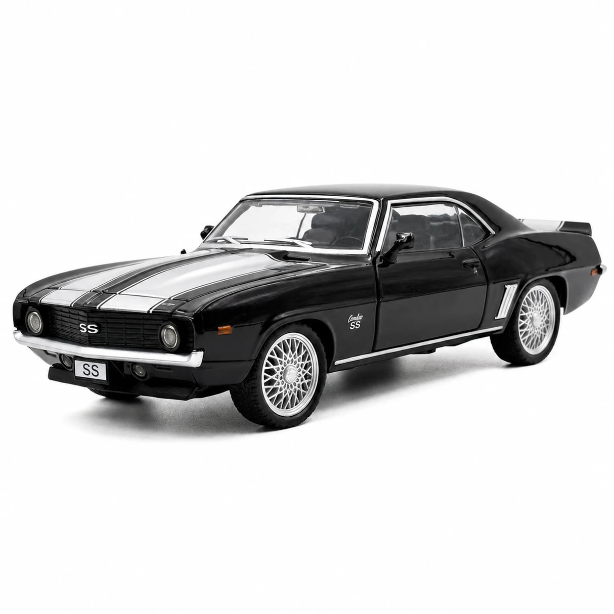 [TOY] 1:32 Chevrolet 1969 Camaro SS svart modellbil Die-Cast