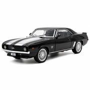 Chevrolet 1969 Camaro SS svart 1:32 – modellbil i gjuten metall för display