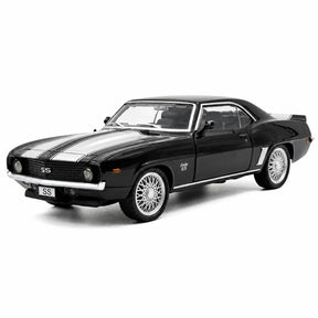 [TOY] 1:32 Chevrolet 1969 Camaro SS svart modellbil Die-Cast