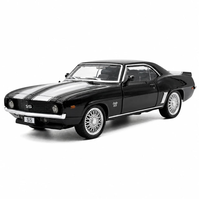 [TOY] 1:32 Chevrolet 1969 Camaro SS svart modellbil Die-Cast