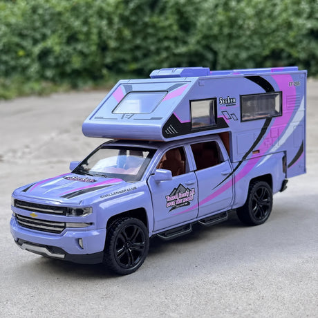 [TOY] 1:32 Chevrolet 2021 silverado RV lila modellbil Die-Cast