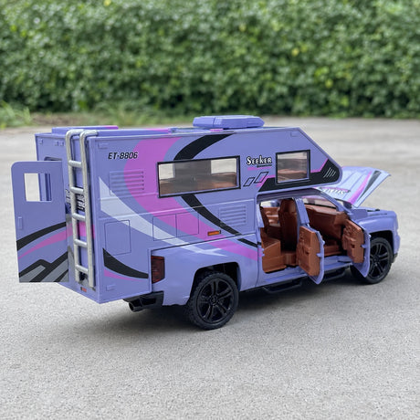 [TOY] 1:32 Chevrolet 2021 silverado RV lila modellbil Die-Cast