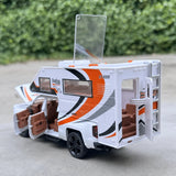 [TOY] 1:32 Chevrolet 2021 silverado RV vit modellbil Die-Cast