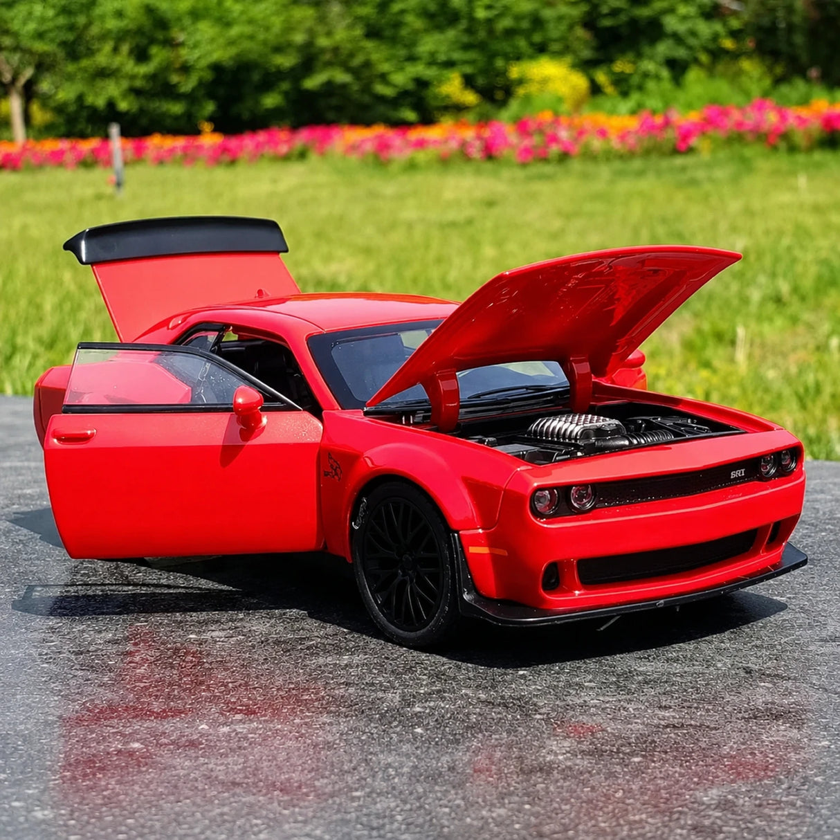 [TOY] 1:32 Dodge 2021 SRT Hellcat röd modellbil Die-Cast