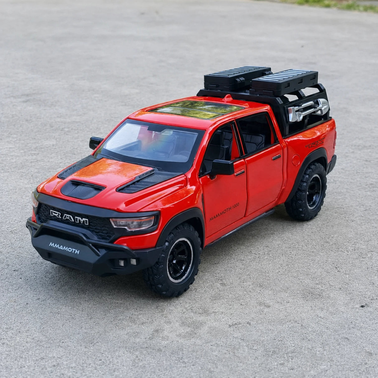 [TOY] 1:32 Dodge Hennessey 2021 Mammoth 6x6 TRX rosso modellino di auto Die-Cast