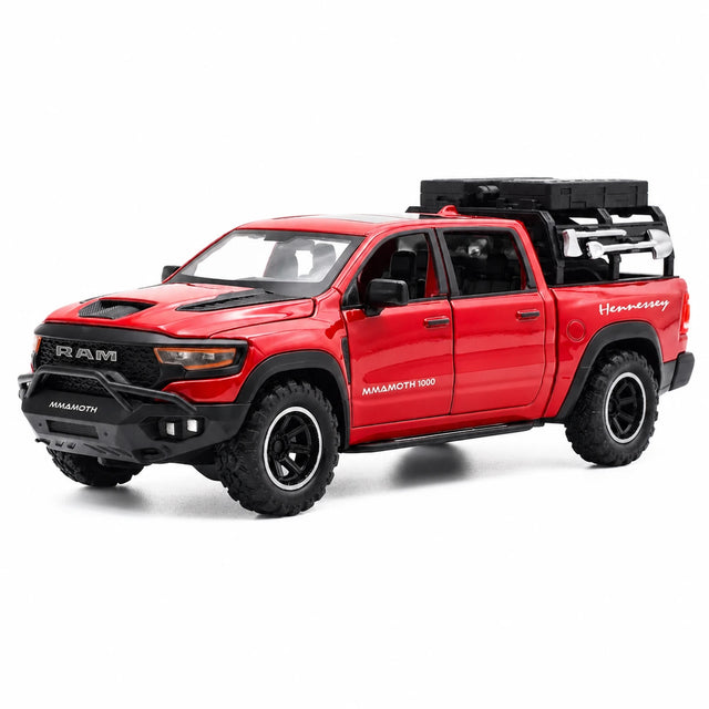 [TOY] 1:32 Dodge Hennessey 2021 Mammoth 6x6 TRX rosso modellino di auto Die-Cast