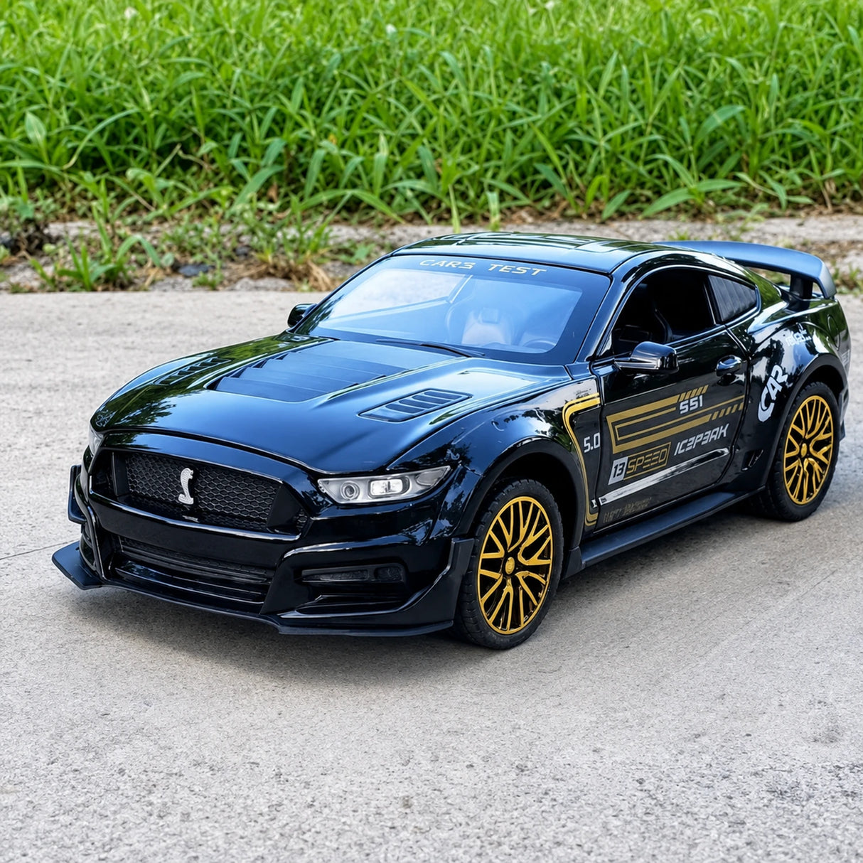 [TOY] 1:32 Ford 2019 Mustang Shelby GT500 svart modellbil Die-Cast