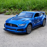 [TOY] 1:32 Ford 2019 Mustang Shelby GT500 blå modellbil Die-Cast