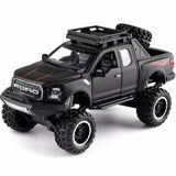 Ford 2020 F-150 Raptor todoterreno negro 1:32 – Modelo de exhibición de fundición a presión
