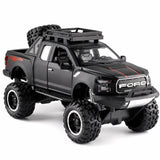 Ford 2020 F-150 Raptor todoterreno negro 1:32 – Modelo de exhibición de fundición a presión