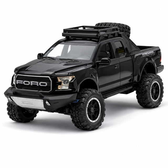 Ford 2020 F-150 Raptor todoterreno negro 1:32 – Modelo de exhibición de fundición a presión
