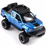[TOY] 1:32 Ford 2020 F-150 Raptor Off-Road blå modellbil Die-Cast