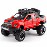 [TOY] 1:32 Ford 2020 F-150 Raptor Off-Road röd modellbil Die-Cast