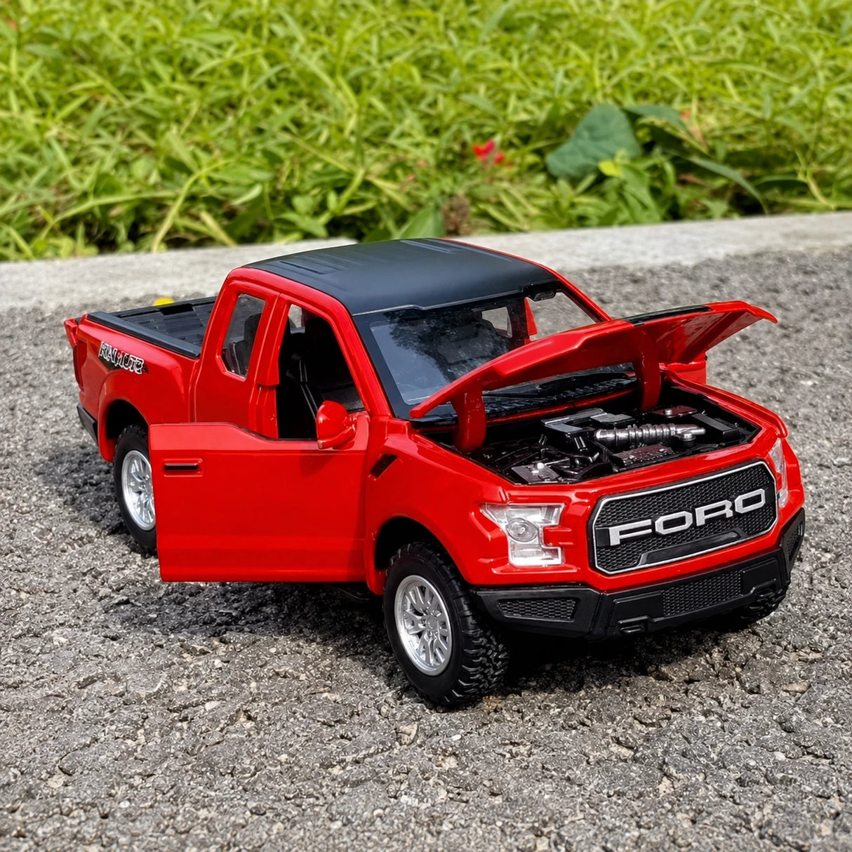 [TOY] 1:32 Ford 2020 F-150 Raptor röd modellbil Die-Cast