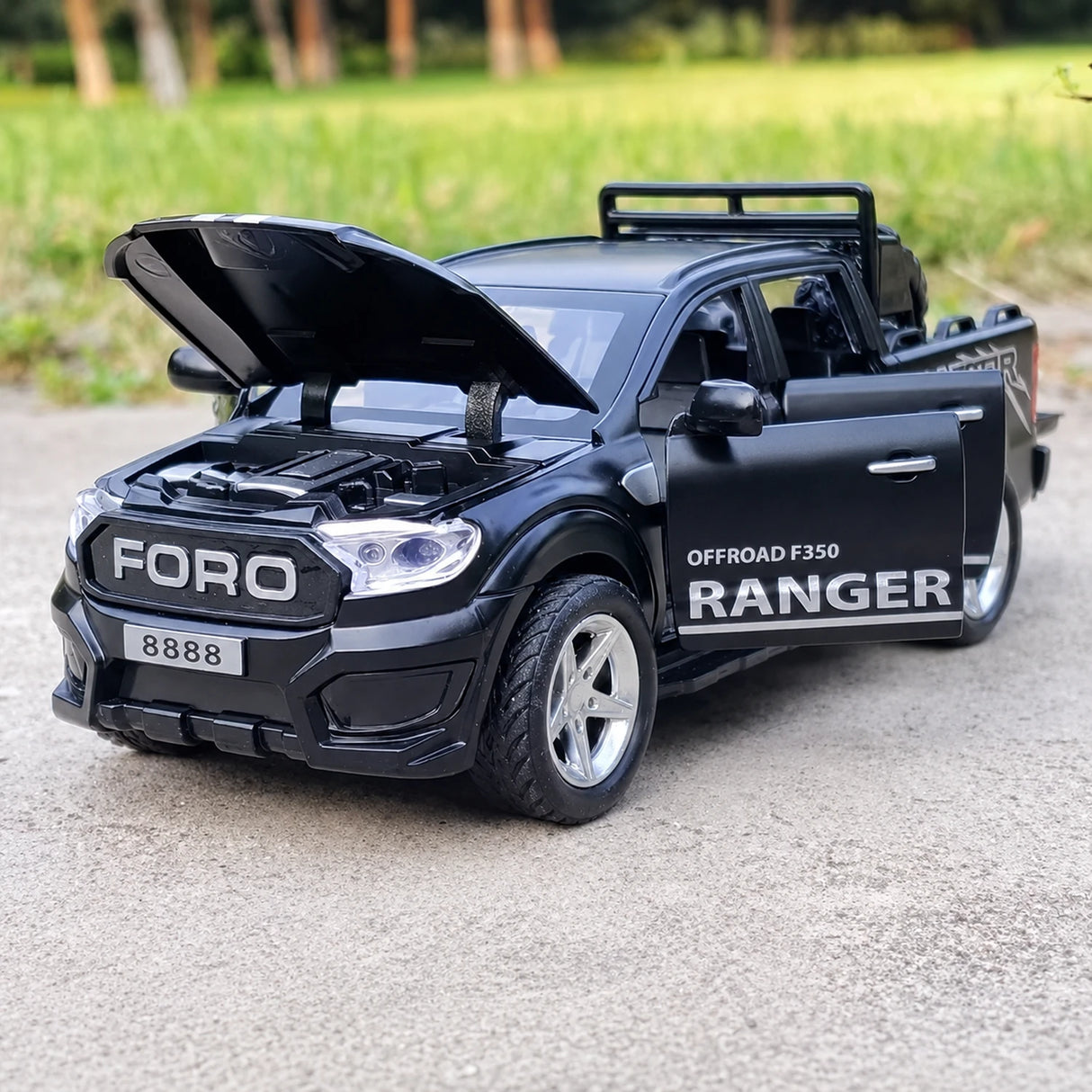 [TOY] 1:32 Ford 2021 Ranger svart modellbil Die-Cast