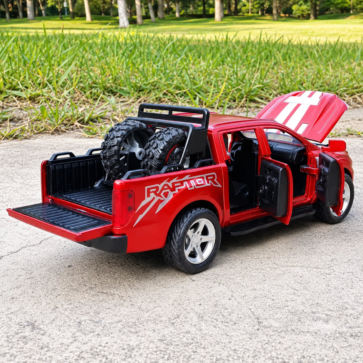 [TOY] 1:32 Ford 2021 Ranger röd modellbil Die-Cast