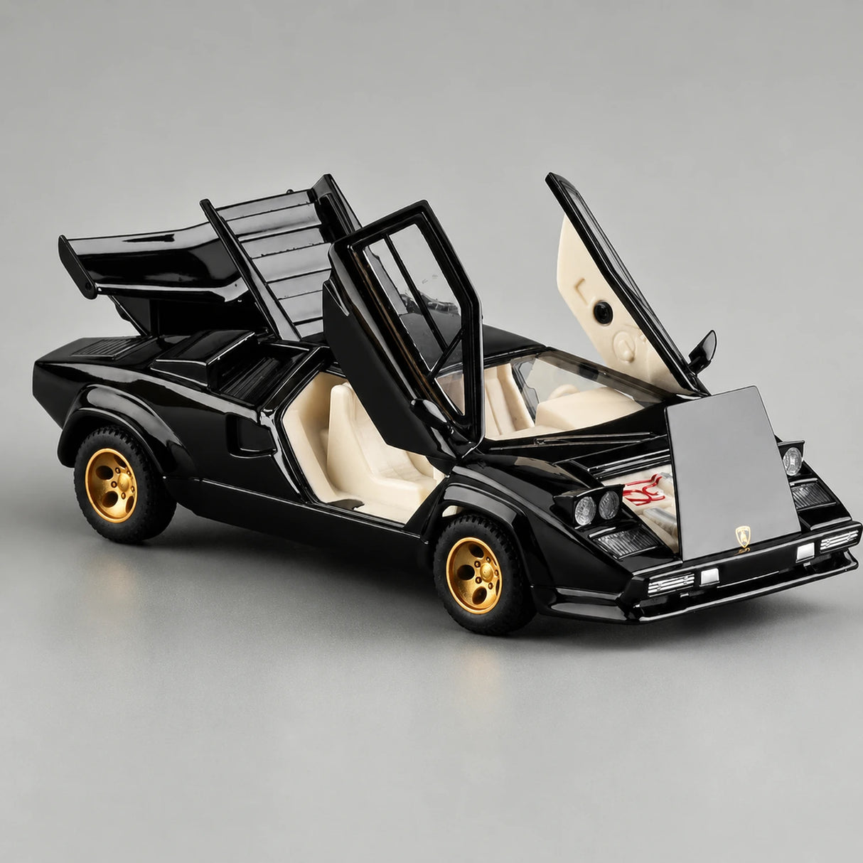 [TOY] 1:32 Lamborghini 1982 Countach LP500S svart modellbil Die-Cast