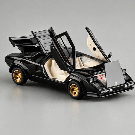 [TOY] 1:32 Lamborghini 1982 Countach LP500S svart modellbil Die-Cast