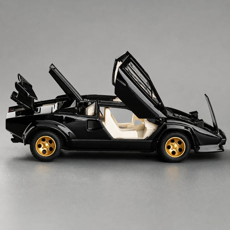 [TOY] 1:32 Lamborghini 1982 Countach LP500S svart modellbil Die-Cast