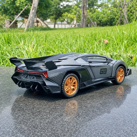 [TOY] 1:32 Lamborghini 2013 Veneno grå modellbil Die-Cast
