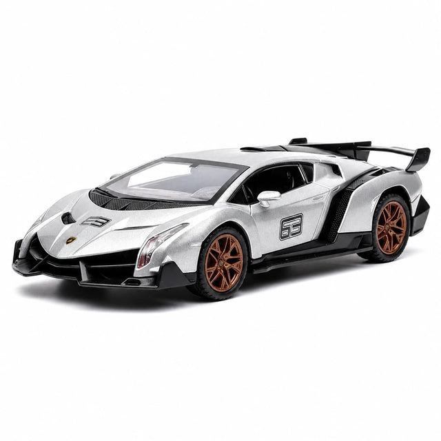 [TOY] 1:32 Lamborghini 2013 Veneno grå modellbil Die-Cast