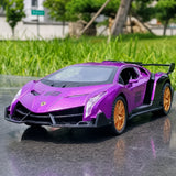 [TOY] 1:32 Lamborghini 2013 Veneno violet voiture miniature Die-Cast