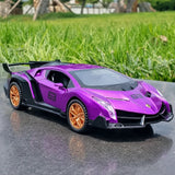 [TOY] 1:32 Lamborghini 2013 Veneno violet voiture miniature Die-Cast