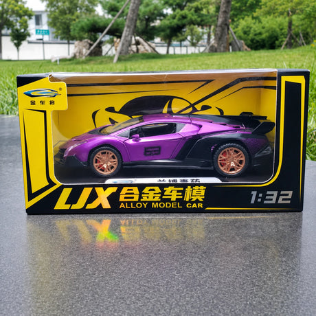 [TOY] 1:32 Lamborghini 2013 Veneno lila modellbil Die-Cast