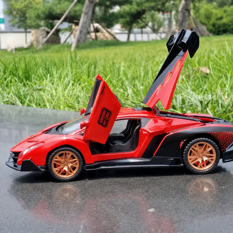 [TOY] 1:32 Lamborghini 2013 Veneno röd modellbil Die-Cast