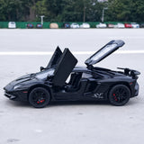 [TOY] 1:32 Lamborghini 2016 Aventador LP750-4 SV SuperVeloce svart modellbil Die-Cast