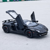 [TOY] 1:32 Lamborghini 2016 Aventador LP750-4 SV SuperVeloce svart modellbil Die-Cast