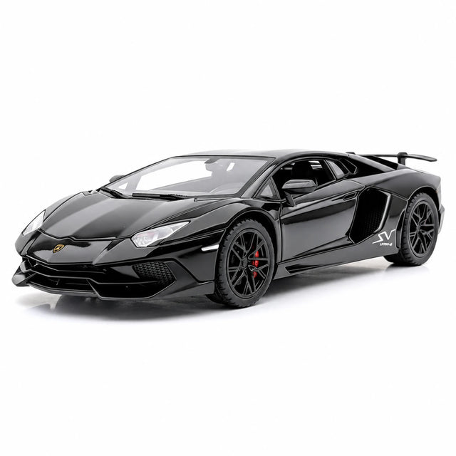 [TOY] 1:32 Lamborghini 2016 Aventador LP750-4 SV SuperVeloce svart modellbil Die-Cast