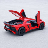[TOY] 1:32 Lamborghini 2016 Aventador LP750-4 SV SuperVeloce röd modellbil Die-Cast