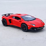 [TOY] 1:32 Lamborghini 2016 Aventador LP750-4 SV SuperVeloce röd modellbil Die-Cast