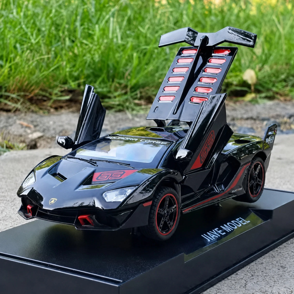 [TOY] 1:32 Lamborghini 2018 SC18 Alston noir voiture miniature Die-Cast