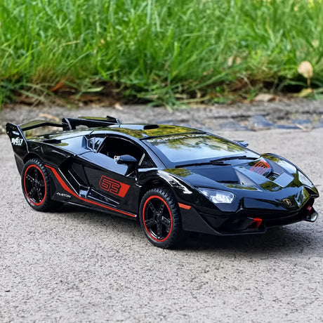 [TOY] 1:32 Lamborghini 2018 SC18 Alston svart modellbil Die-Cast