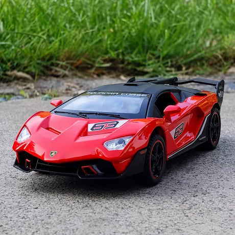 [TOY] 1:32 Lamborghini 2018 SC18 Alston röd modellbil Die-Cast