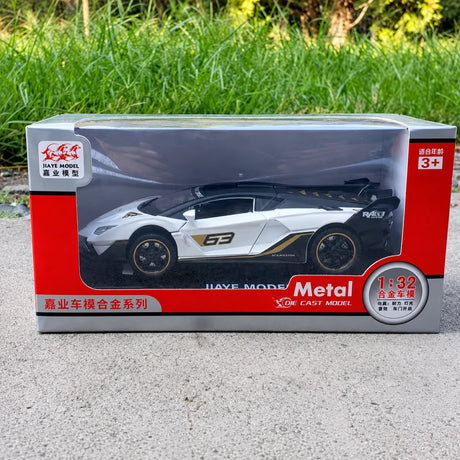 [TOY] 1:32 Lamborghini 2018 SC18 Alston vit modellbil Die-Cast