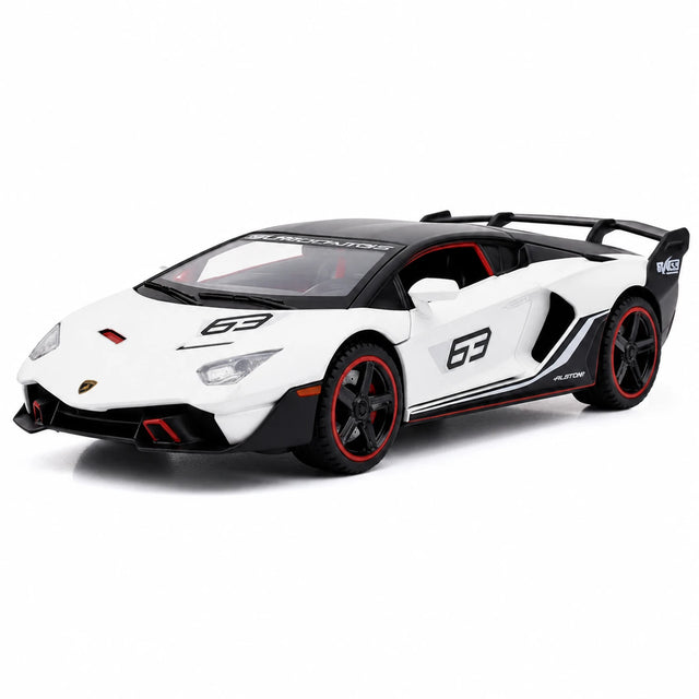 [TOY] 1:32 Lamborghini 2018 SC18 Alston vit modellbil Die-Cast