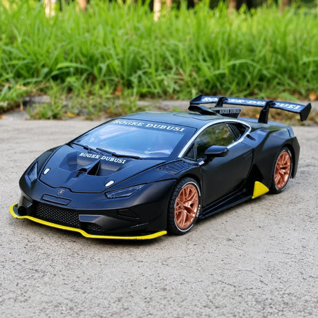 [TOY] 1:32 Lamborghini 2020 Huracan Super Trofeo EVO svart modellbil Die-Cast